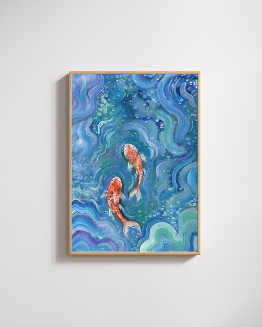 Koi Fish Print